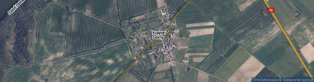 Zdjęcie satelitarne Krajnik Górny ul.